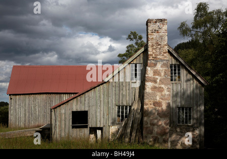 Historic bucket mill at Finzean. Stock Photo