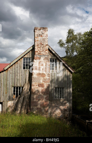 Historic bucket mill at Finzean. Stock Photo