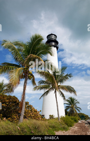 Cape Florida Lighthouse Bill Baggs State Park and Recreation Area, Key Biscayne, Florida Stock Photo