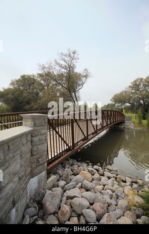 Footbridge in Fairy Lake Park, Newmarket, Ontario Stock Photo