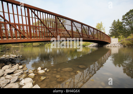 Footbridge in Fairy Lake Park, Newmarket, Ontario Stock Photo