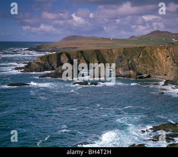 slea dunmore head, dingle peninsula, county kerry, ireland, rocky coastline on the atlantic coast, Stock Photo