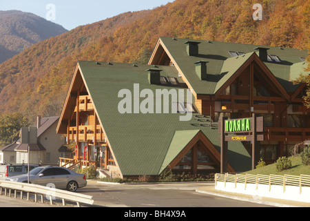 Grand hotel 'Polyana' in Krasnaya Polyana, Sochi, Russia Stock Photo