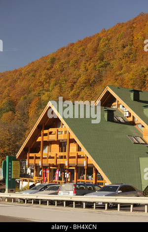 Grand hotel 'Polyana' in Krasnaya Polyana, Sochi, Russia Stock Photo