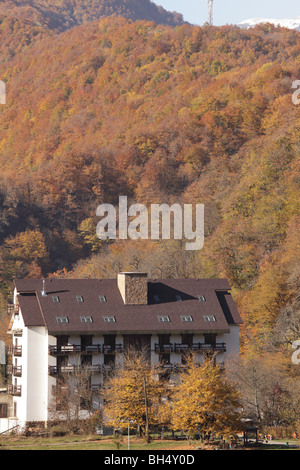 Mountain hotel in Krasnaya Polyana, Sochi, Russia Stock Photo