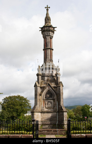 Monument in Newton Stewart to the Ninth Earl of Galloway Stock Photo