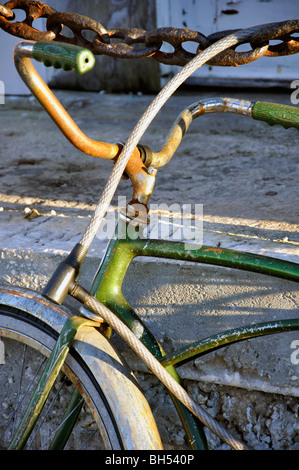 Old rusted bicycle Stock Photo