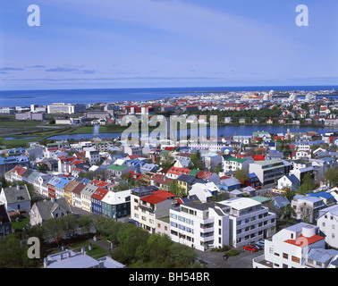 City view, Reykjavik, Greater Reykjavik Area, Republic of Iceland Stock Photo