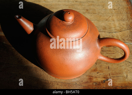 Vintage Chinese Hand-made Yixing Clay Zisha Pot - late Qing Dynasty. Stock Photo