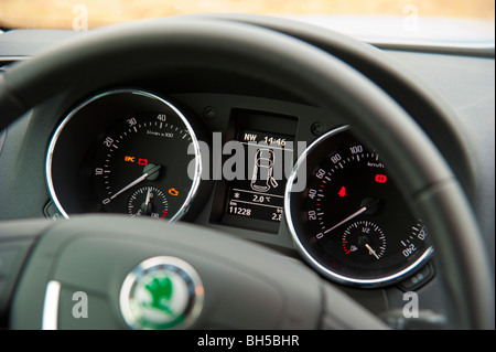 Instruments, Skoda Yeti SUV 2010 model Stock Photo