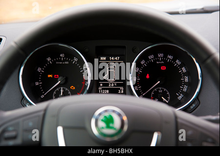 Instruments, Skoda Yeti SUV 2010 model Stock Photo