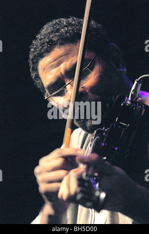 Cuban jazz musician Omar Puente at the Jazz Cafe, London, Stock Photo