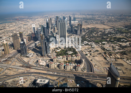 Dramatic view sheikh zayed road burj khalifa dubai SEAT2 Stock Photo