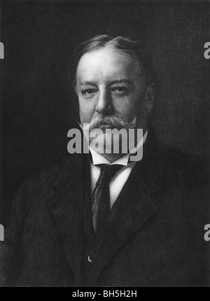 Portrait c1910 of William Taft (1857 - 1930) - the 27th US President (1909 - 1913) and 10th US Chief Justice (1921 - 1930). Stock Photo