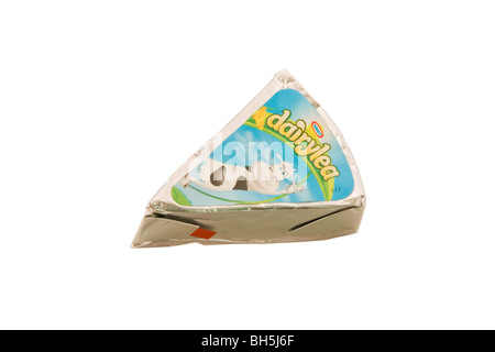 cheese triangle from Kraft dairylea Stock Photo