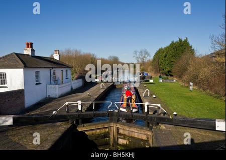 Grand Union Canal, Harefield, England. Canal Walk, Towpath, Woodland 