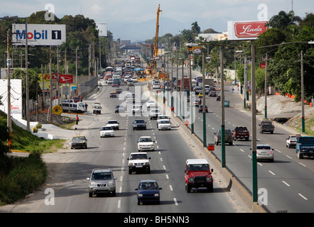 Highway traffic, Santo Domingo, Dominican Republic Stock Photo