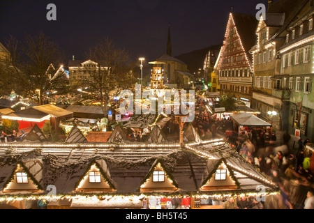 CHRISTMAS MARKET, MARKET PLACE, ESSLINGEN, BADEN WUERTTEMBERG, GERMANY Stock Photo