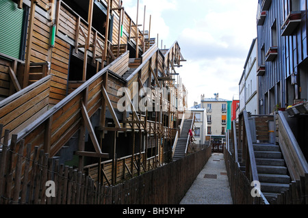 Ecological housing project Villa des vignoles or eden bio Paris France Stock Photo