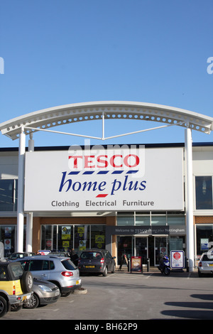 A Tesco Home Plus store on a retail park in Nottingham, England, U.K. Stock Photo