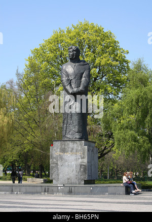 Monument to Adam Mickiewicz, poet, Poznan, Poland Stock Photo