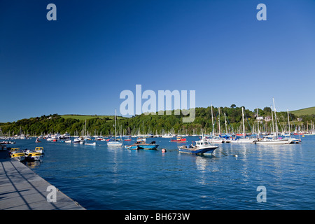 Kingswear and the River Dart from Dartmouth Riverfront, South Hams, Devon, England, UK Stock Photo