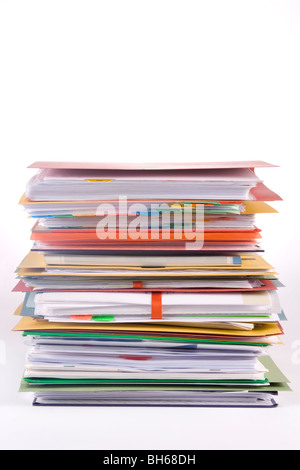 Stack of files Stock Photo