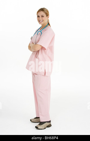 Full Length Shot Of Female Doctor Stock Photo