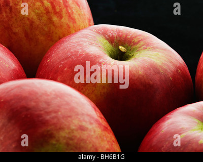 A cropped shot of some red apples. Stock Photo