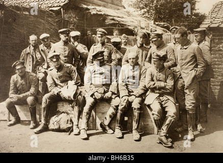World War 1 - German officers, as prisoners of war in a French prison ...