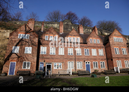 entrance to the historic rooms and street caves part of the museum of nottingham life in brewhouse yard nottingham uk Stock Photo