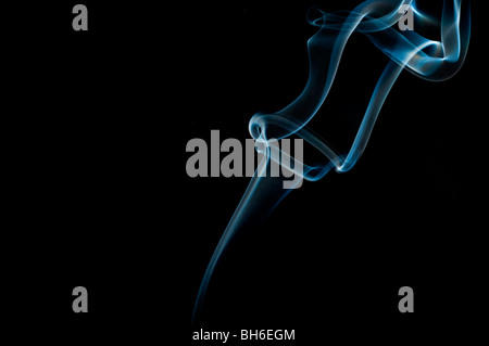 Smoke pattern on a black background Stock Photo