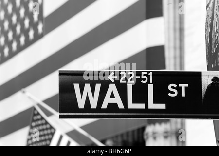 USA, New York City, Manhattan, Downtown Financial District - Wall Street and the New York Stock Exchange Stock Photo
