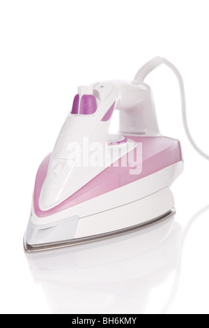 Modern steam flat iron isolated on white background Stock Photo