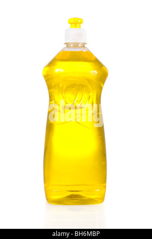 Liquid detergent bottle for dish washing isolated on white background Stock Photo