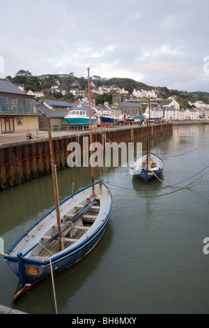 Boats in Aberdovey bay Stock Photo