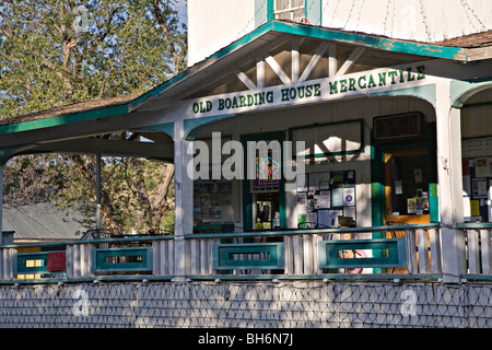 Exterior view of the Old Boarding House Merchantile general store along the Turquoise Trail Scenic Byway in New Mexico Stock Photo