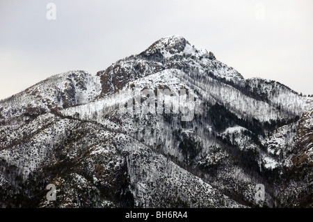 Mount Wrightson seen from the Arizona Trail, Gardner Canyon, Santa Rita Mountains, Coronado National Forest, Arizona, USA. Stock Photo