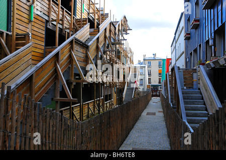 Villa des vignoles, Eden bio public housing 20 eme arondissement Paris France Stock Photo