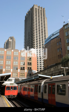 Barbican London Underground Metropolitan station, London, England, UK Stock Photo