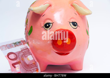 Financial concept  pink  piggy  bank  pretty  bright Stock Photo