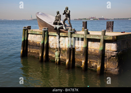 American Merchant Mariner's Memorial in downtown Manhattan, New York City Stock Photo