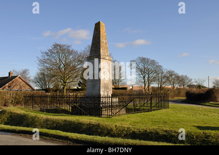 John Hampden Memorial at Chalgrove battlefield site, Oxfordshire, England, UK Stock Photo