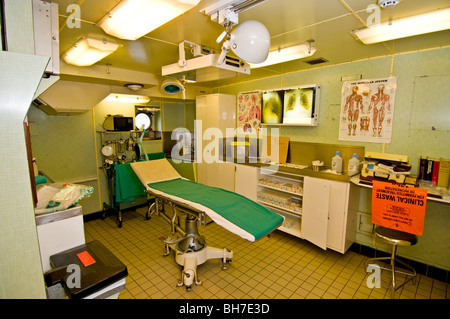 Infirmary Room of the Royal Yacht Britannia berthed at Leith Edinburgh  SCO 5972 Stock Photo