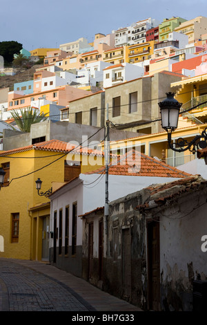 Colourful houses in San Sebastian town, La Gomera. Stock Photo