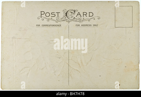 Blank vintage postcard from early-to-mid-1900s with copyspace Stock Photo