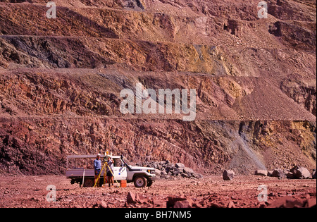 Geologists, Argyle Diamond Mine, Australia Stock Photo