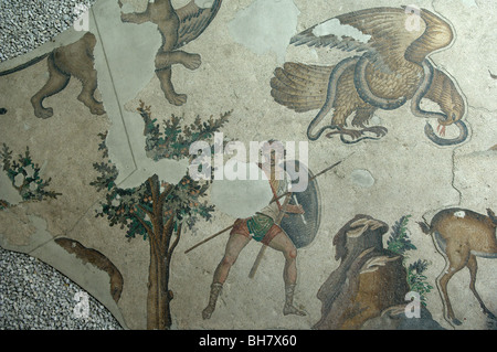 Mosaics Museum, includes many hunting scenes from the Great Palace, Istanbul Stock Photo