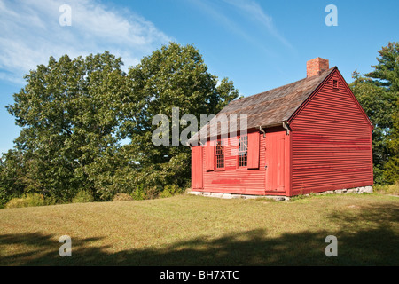 Connecticut East Haddam restored Nathan Hale Schoolhouse where he taught was soldier in Coninental Army during Revolutionary War Stock Photo