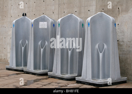 Plastic Urinals in Piccadilly Manchester England Stock Photo